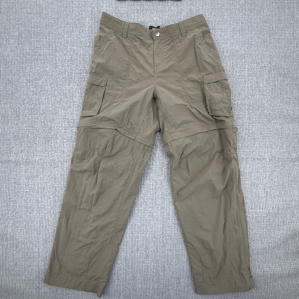 REI Co-op Zip Off Convertible Hiking Pants Womens Size 10 P Cargo Pockets Zip